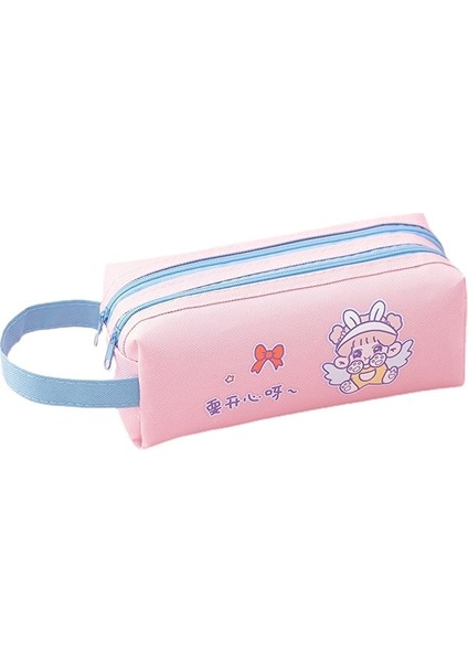 Ww Taşınabilir Büyük Kapasiteli Karikatür Kalem Kutusu-Pembe (Yurt Dışından)