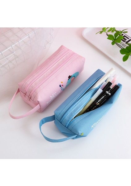 Ww Taşınabilir Büyük Kapasiteli Karikatür Kalem Kutusu-Pembe (Yurt Dışından) fırsatları