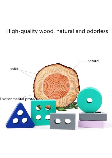 Çocuklar Için Ahşap Eğitici Oyuncaklar Shapecolor Tanıma Sıralama Okul Öncesi Istifleme Çocuklar Için Geometrik Ahşap Yapı Taşları (Yurt Dışından)