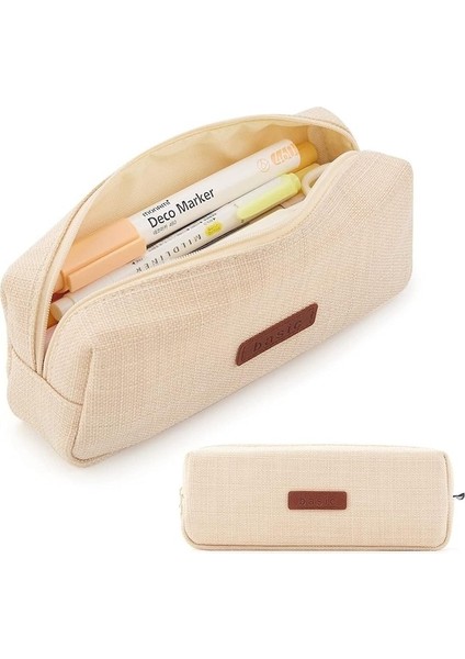 Kalem Kutusu Öğrenci Kalem Kılıfı Madeni Para Kılıfı Kozmetik Çantası Ofis Kırtasiye Organizatörü Gençler Için-Haki (Yurt Dışından)