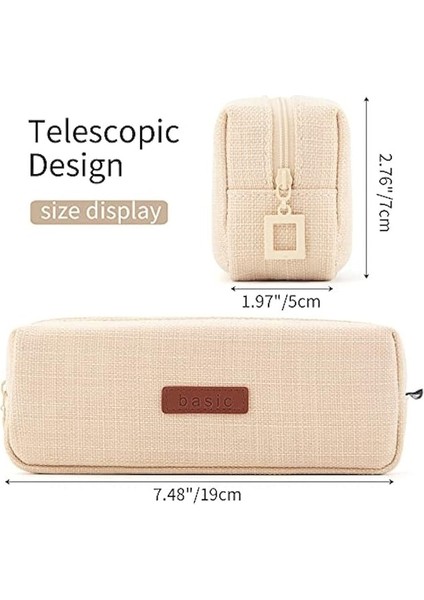 Kalem Kutusu Öğrenci Kalem Kılıfı Madeni Para Kılıfı Kozmetik Çantası Ofis Kırtasiye Organizatörü Gençler Için-Haki (Yurt Dışından) modelleri