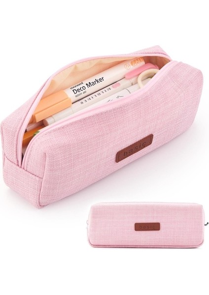 Kalem Kutusu Öğrenci Kalem Kılıfı Madeni Para Kılıfı Kozmetik Çantası Ofis Kırtasiye Organizatörü Gençler Için-Pembe (Yurt Dışından)