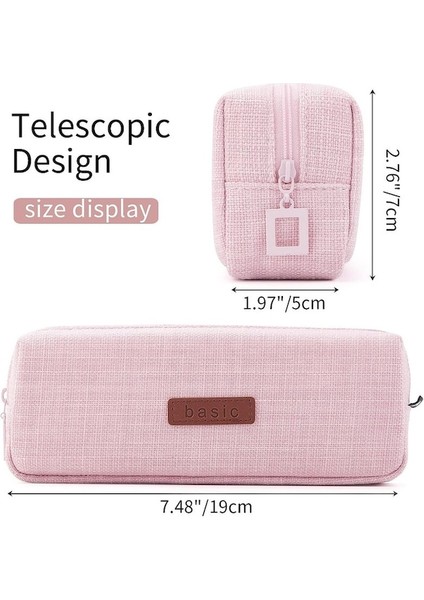 Kalem Kutusu Öğrenci Kalem Kılıfı Madeni Para Kılıfı Kozmetik Çantası Ofis Kırtasiye Organizatörü Gençler Için-Pembe (Yurt Dışından) fiyatları