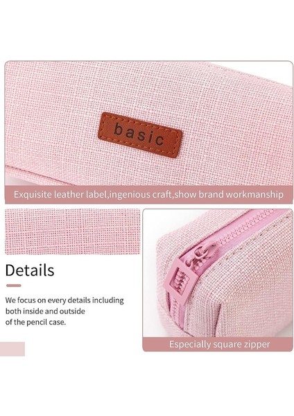 Kalem Kutusu Öğrenci Kalem Kılıfı Madeni Para Kılıfı Kozmetik Çantası Ofis Kırtasiye Organizatörü Gençler Için-Pembe (Yurt Dışından) modelleri
