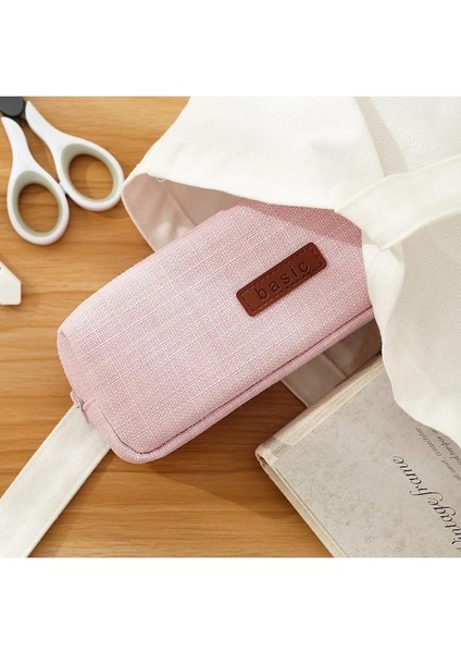 Kalem Kutusu Öğrenci Kalem Kılıfı Madeni Para Kılıfı Kozmetik Çantası Ofis Kırtasiye Organizatörü Gençler Için-Pembe (Yurt Dışından) fırsatları