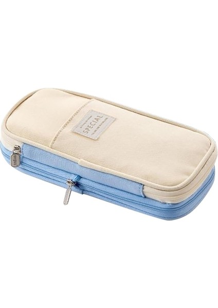 Heamor Sevimli Büyük Kapasiteli Kalem Kutusu Purple - Light Blue (Yurt Dışından)