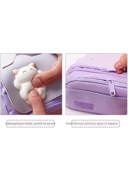 Oloey Kedi Kalem Kutusu Kalem Kutusu Kırtasiye Dekompresyon Kalem Kutusu (Yurt Dışından) indirimleri