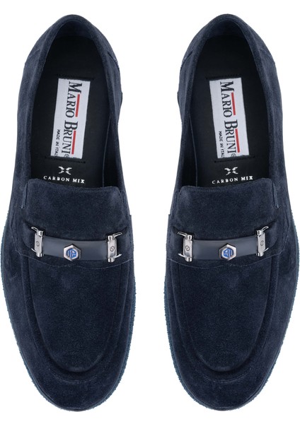 Erkek Deri Mavi Loafer Ayakkabı 1024 64608 Erk Ayk Y24 Blu