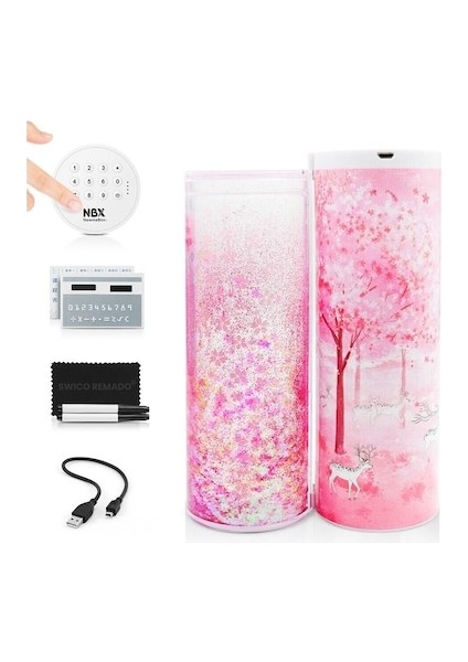 Şifreli Kilit Kalem Kutusu - Pembe (Yurt Dışından)