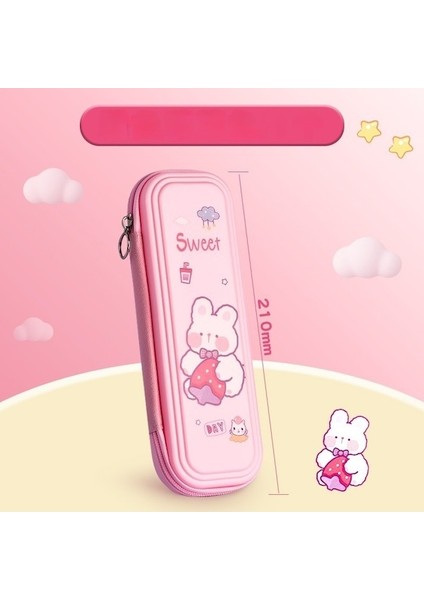 Ilkokul Öğrencilerinin Yüksek Görünümlü Ins Stili ve Sevimli Çizgi Film Kızının Büyük Kapasiteli Kalem Kutusu Kırtasiye Kutusu Kalem Kutusu Ile Kalem Çantası (Yurt Dışından) fiyatları