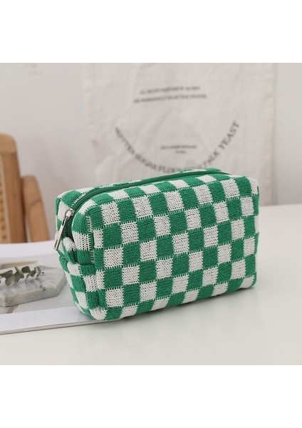 Jolıta Retro Örgü Ekose Taşınabilir Organizatörü Kırtasiye Çantası Kalem Kutusu Kalem Kutusu Öğrenci Malzemeleri-06 (Yurt Dışından)