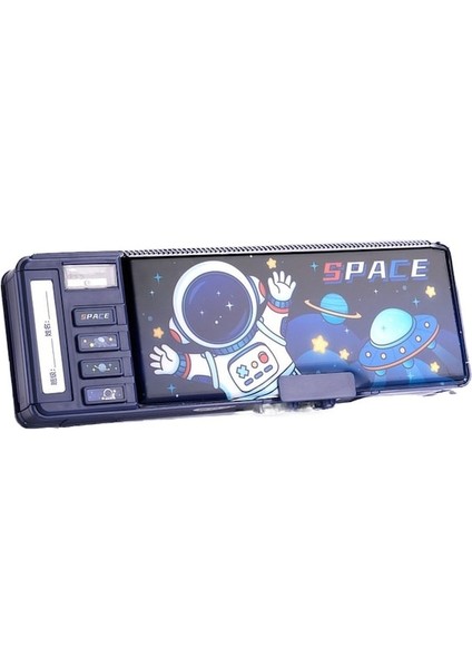 Hss Çok Fonksiyonlu Kırtasiye Kutusu Kod Kilitli Kalem Kutusu Çift Katmanlı Büyük Kapasiteli Mekanizmalı Kalem Kutusu -Mavi (Yurt Dışından)