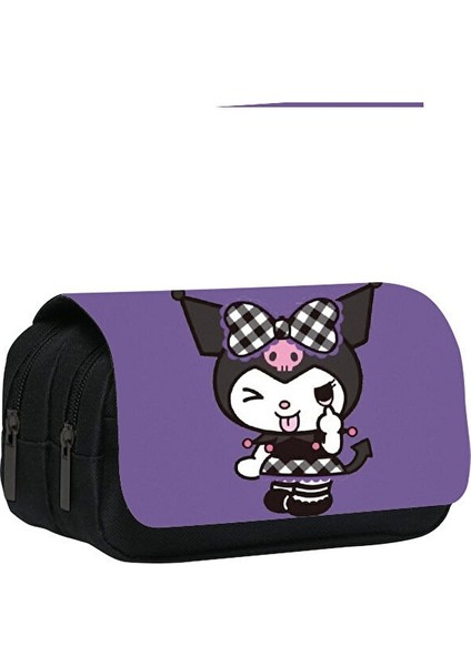 Ww Kuromi Sevimli Çevresel Büyük Kapasiteli Kalem Kutusu-Mor (Yurt Dışından)