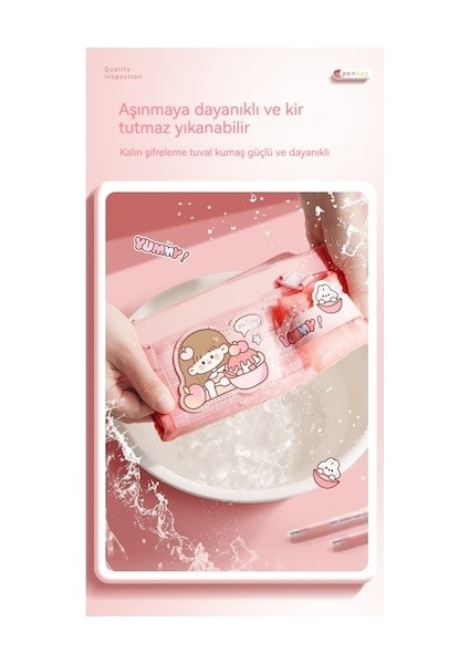 Hss Yüksek Yüzlü Büyük Kapasiteli Kalem Çantası Sevimli Kız Çok Katmanlı Basit Kalem Kutusu (Yurt Dışından) fiyatları