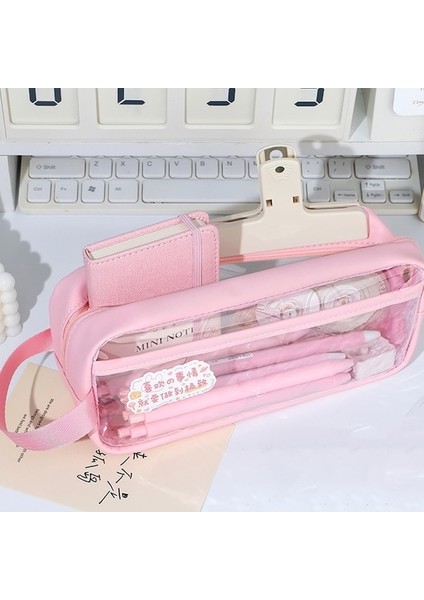 Ww Sevimli Tarzı Büyük Kapasiteli Kalem Kutusu-Pembe (Yurt Dışından)