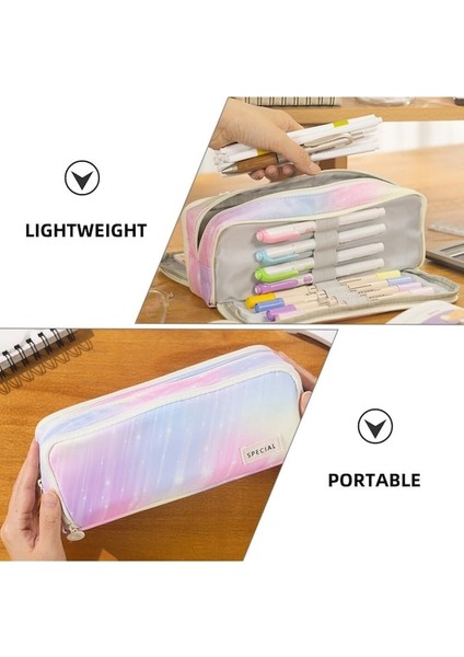 Heamor Büyük Kapasiteli Kalem Çantası Üç Katmanlı Kalem Organizatör Fermuarlı Kalem Kutusu Kalem Çantası Kırtasiye Organizatör Para Çantası Anahtar Çantası Öğrenciler Için Kalem Kutusu (Yurt Dışından) fırsatları