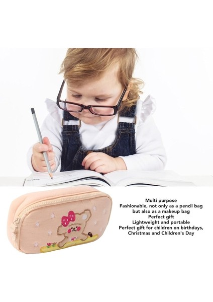 Heamor Öğrenciler Için Sevimli Köpek Desenli Büyük Kapasiteli Karikatür Kalem Çantası Pembe - Pembe (Yurt Dışından) fiyatları