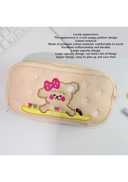 Heamor Öğrenciler Için Sevimli Köpek Desenli Büyük Kapasiteli Karikatür Kalem Çantası Pembe - Pembe (Yurt Dışından) modelleri