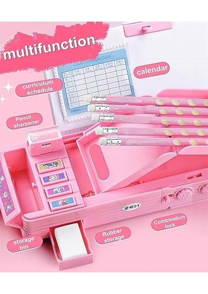 Açılır Çok Işlevli Kalem Kutusu Çocuklar Için Kawaii Kalem Kutusu Çantası Okul Öğrencileri Için Kalemlik Cetvel Kiti Ile Kızlar Için Sevimli Kalem Kutusu (Yurt Dışından) modelleri