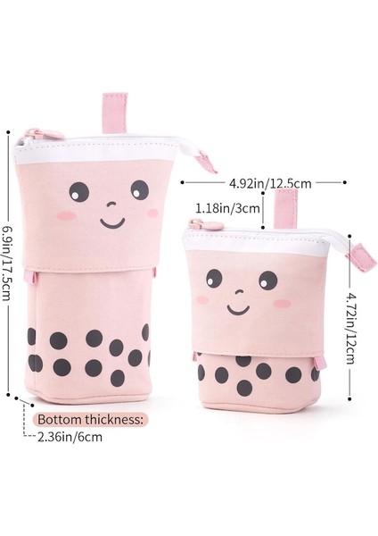 Sevimli Kalem Kutusu Ayaklı Kalemlik Teleskopik Kalem Kılıfı Kırtasiye Ofis Düzenleyici Çanta-Pembe (Yurt Dışından) fiyatları