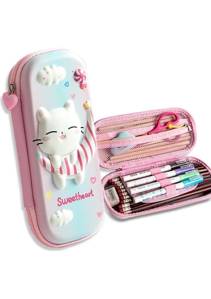 Kızlar Için Kalem Kutusu 3D Eva Unicorn Karikatür Depolama Kılıfı Okul Çocukları Için Kalem Tutucu Büyük Kapasiteli Saklama Kutusu Öğrenci Kırtasiye Kutusu-Yeşil (Yurt Dışından)