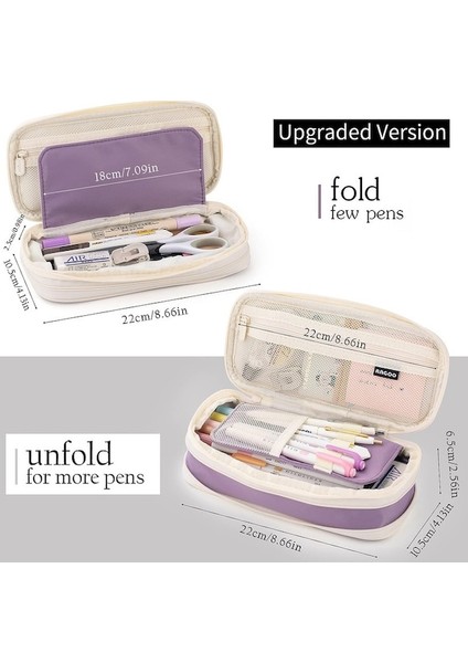Büyük Kapasiteli Kalem Kutusu Büyük Kalem Kılıfı Kırtasiye Kalem Çantası-Mor (Yurt Dışından) modelleri