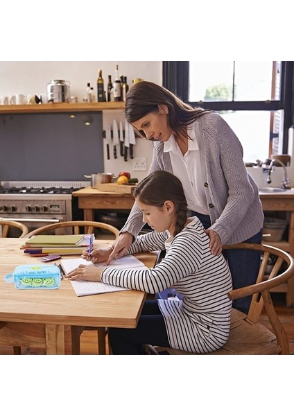 Heamor 1 Adet Karikatür Kurbağa Kalem Kutusu Tuval Kalemlik Kız Kalp Öğrencileri - Mavi (Yurt Dışından) modelleri