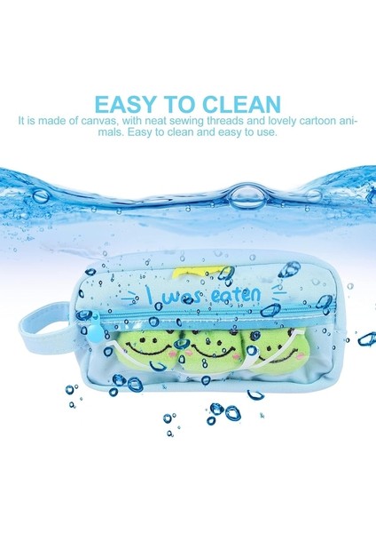 Heamor 1 Adet Karikatür Kurbağa Kalem Kutusu Tuval Kalemlik Kız Kalp Öğrencileri - Mavi (Yurt Dışından) fırsatları