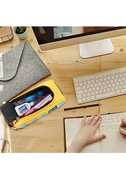Çocuklar Için Sevimli Kalem Kutusu Kız Erkek Kalem Kılıfı Kawaii Kalem Kalem Kutusu Çanta Tutucu Okul Öğrencileri Için-Sarı (Yurt Dışından) modelleri