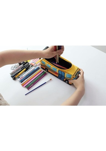 Çocuklar Için Sevimli Kalem Kutusu Kız Erkek Kalem Kılıfı Kawaii Kalem Kalem Kutusu Çanta Tutucu Okul Öğrencileri Için-Sarı (Yurt Dışından) indirimleri