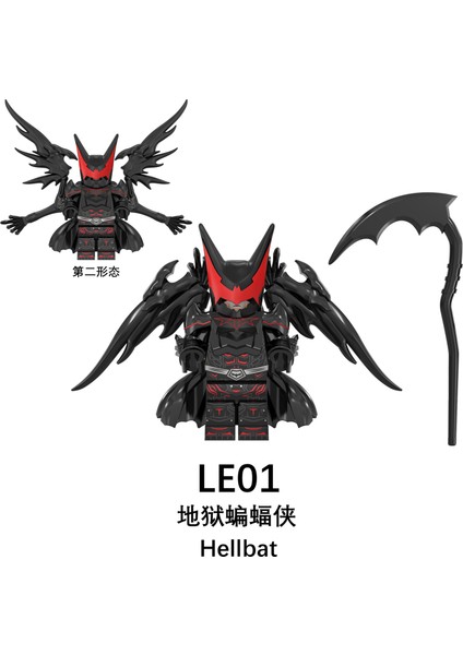 Tek Satış Dc Hellbat Figürleri Yapı Taşları Batman Minifigures Çocuk Oyuncakları LE01 LE02 (Yurt Dışından)