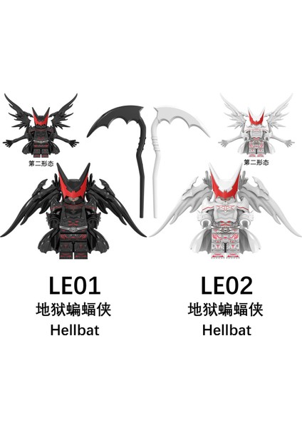 Tek Satış Dc Hellbat Figürleri Yapı Taşları Batman Minifigures Çocuk Oyuncakları LE01 LE02 (Yurt Dışından)