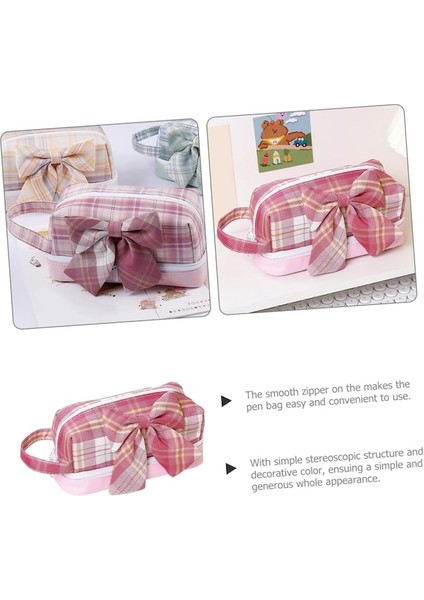 Heamor Kolej Tarzı Büyük Kapasiteli Yaylı Kalem Kutusu Kalem Çantası Kalem Saklama Çantası Ev Kalemlik Kalem Taşıma Çantaları Sevimli Kalem Taşıyıcı Kız Öğrenci Tuval Iyi Görünümlü (Yurt Dışından) fiyatları