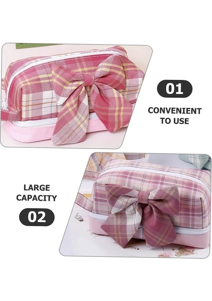 Heamor Kolej Tarzı Büyük Kapasiteli Yaylı Kalem Kutusu Kalem Çantası Kalem Saklama Çantası Ev Kalemlik Kalem Taşıma Çantaları Sevimli Kalem Taşıyıcı Kız Öğrenci Tuval Iyi Görünümlü (Yurt Dışından) fırsatları