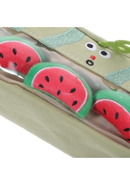 Heamor Meyve Kalem Kutusu Karpuz Kalem Çantası Tuval Büyük Sevimli Makyaj Fırçası Kılıfı Kalem Çantası Makyaj Kozmetik Çantası Kutusu Organizatör Yeşil Büyük Kalem Çantası (Yurt Dışından) indirimleri