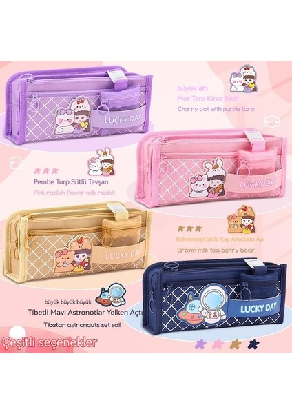 Ilkokul ve Ortaokul Kızları Için Sevimli Karikatür Büyük Kapasiteli Kalem Çantası (Yurt Dışından) fiyatları