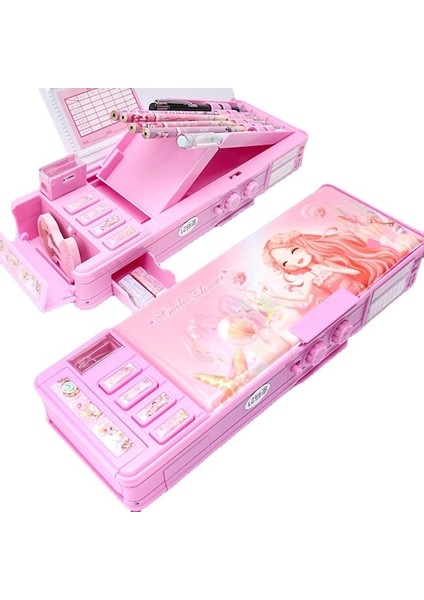 Ww Çok Fonksiyonlu Öğrenci Kalem Kutusu-Pembe (Yurt Dışından)