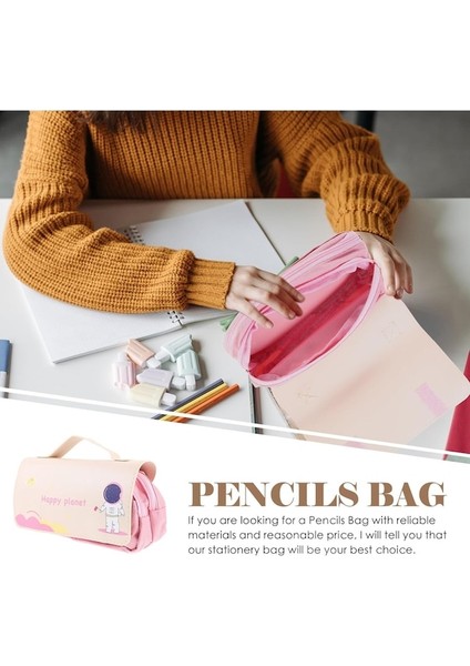 Heamor Astronot Kalem Kutusu Büyük Kapasiteli Sevimli Kalem Çantası Karikatür Saklama Çantası Anaokulu ve Okul Için Kalemlik (Yurt Dışından) fırsatları