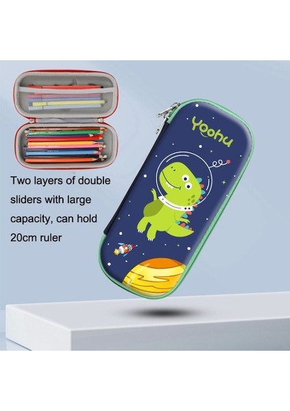 S-888 Ilköğretim Okulu Karikatür Eva Kalem Kutusu Düşme Önleyici Kırtasiye Kutusu Yeşil (Yurt Dışından) fiyatları