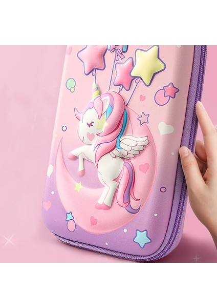 Heamor Su Geçirmez Eva Kalem Kutusu Sevimli Kız Kalem Kutusu 3D Karikatür Kalem Kutusu (Yurt Dışından) fırsatları