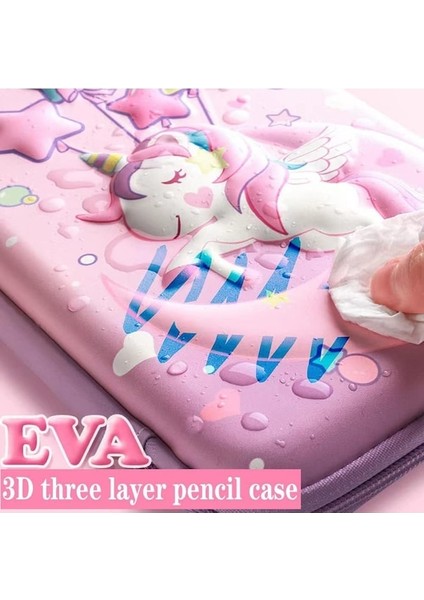 Heamor Su Geçirmez Eva Kalem Kutusu Sevimli Kız Kalem Kutusu 3D Karikatür Kalem Kutusu (Yurt Dışından) indirimleri