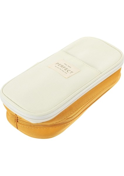 Heamor Büyük Kapasiteli Kalem Kutusu Büyük Kalem Çantası Kılıfı Tuval Kalem Kalemlik Işaretleyici Taşınabilir Makyaj Çantası Kırtasiye Çantası Tutucu Kutusu Masa Düzenleyici (Yurt Dışından)