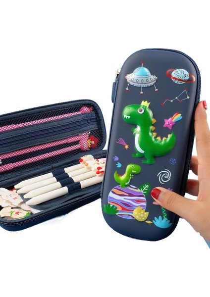 Kız 3D Karikatür Kalem Çantası Büyük Kapasiteli Ins Rüzgar Kırtasiye Çantası (Yurt Dışından) indirimleri