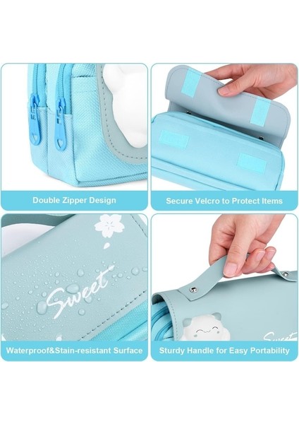 Heamor Kalem Kutusu, Çift Katlı Kalem Kutusu, Sevimli Kalem Kutusu, Kırtasiye Saklama Çantası, Kalem Kutusu, Büyük Kalem Kutusu, Okula Dönüş Malzemeleri Pink - Purple (Yurt Dışından) fırsatları