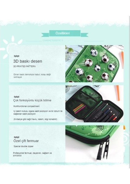 Luckystars Pratik Futbol Desenli Kalem Kutusu (Yurt Dışından) indirimleri