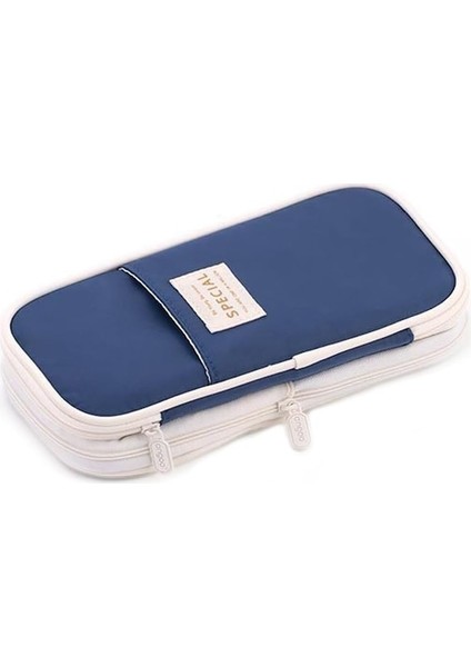 Heamor Büyük Kapasiteli Kalem Kutusu Büyük Kalem Kılıfı Kırtasiye Kalem Çantası Genç Kızlar Erkekler Için Yeşil - Koyu Mavi (Yurt Dışından)