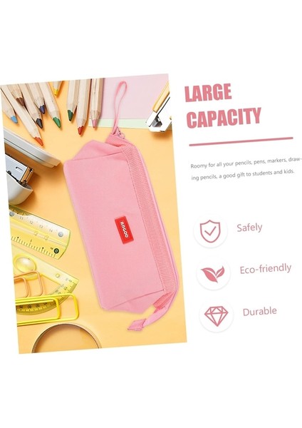 Heamor Büyük Kapasiteli Saklama Çantası Işaretleyici Kalem Çok Amaçlı Oxford Kumaş Çocuk - Pembe (Yurt Dışından) fırsatları