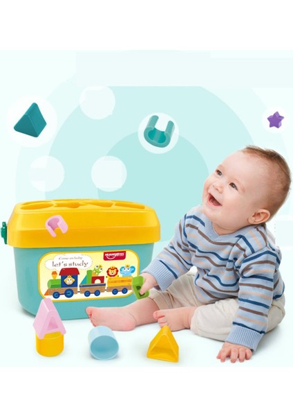 Yaratıcı Zeka Kutusu Geometrik Şekil Sıralayıcısı Bebek Erken Eğitici Oyuncaklar (Yurt Dışından)