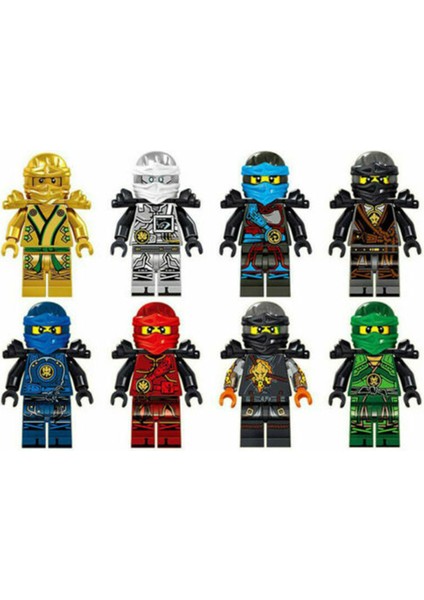 8stk Ninjago Motosiklet Seti Minifigures Ninja Mini Figürler Blok Oyuncaklar (Yurt Dışından) fiyatları