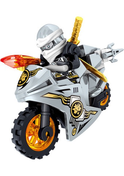 8stk Ninjago Motosiklet Seti Minifigures Ninja Mini Figürler Blok Oyuncaklar (Yurt Dışından) modelleri